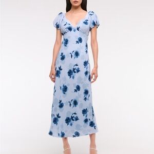 Abercrombie & Fitch Blue Floral Maxi Dress
